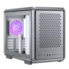 Gabinete Gamer Cooler Master MasterFrame 400 Mesh, ARGB, Mid-Tower, Vidro Temperado, M-ATX, Prata, Com 1
