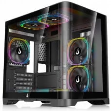 Gabinete Gamer Rise Mode Galaxy Curved, Mid Tower, Vidro Temperado, mATX, Sem Fonte, Sem Fan, Preto, RM-G