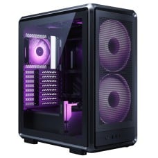 Gabinete Gamer Cooler Master MasterFrame 500 Mesh, ARGB, Mid-Tower, Vidro Temperado, E-ATX, Preto, Com 3 Gabinete Gamer Cooler Master MasterFrame 500 Mesh, ARGB, Mid-Tower, Vidro Temperado, E-ATX, Preto, Com 3