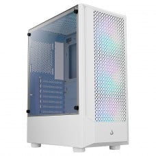 Gabinete Gamer Rise Mode Wave, Mid Tower, Vidro Temperado, ATX, Sem Fonte, Com 3 Fans, Branco, RM-WA-BW-A