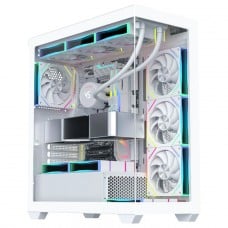 Gabinete Gamer K-MEX Torre Branca CG-W6DY, Mid Tower, Vidro Temperado, ATX, Sem Fonte, Sem Fan, Branco, C Gabinete Gamer K-MEX Torre Branca CG-W6DY, Mid Tower, Vidro Temperado, ATX, Sem Fonte, Sem Fan, Branco, C
