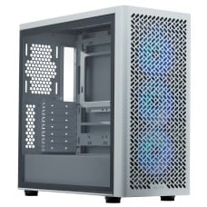 Gabinete Gamer Cooler Master Elite 502, ARGB, Vidro Temperado, Mid Tower, ATX, Com 3 Fans, Branco, E502-W