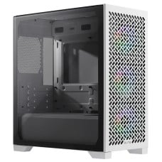 Gabinete Gamer Cooler Master Elite 302, ARGB, Vidro Temperado, Mid Tower, mATX, Com 3 Fans, Branco, E302-