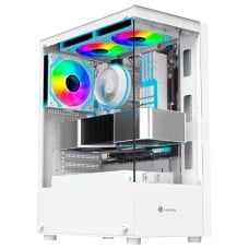 Gabinete Gamer Hayom GB1793, Mid Tower, Vidro Temperado, ATX, Sem Fonte, Com 3 Fans, Branco