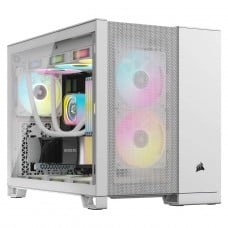 Gabinete Gamer Corsair 2500D Airflow, Mid Tower, Vidro Temperado, MATX, Branco, Sem Fonte, Sem Fans, CC-9