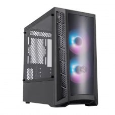 Gabinete Gamer Cooler Master MB320L ARGB, Mini Tower, ARGB, Vidro Temperado, Black, Com 2 Fans, Sem Fonte