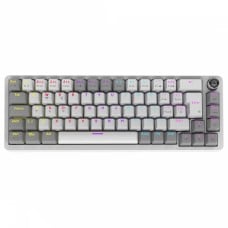 Teclado Mecânico Gamer PCYES Mecka White Ghost, 65%, Switch Outemu Blue, Rainbow, ABNT2, Branco, TPMKWGBL