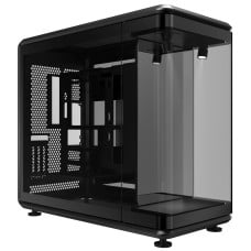 Gabinete Gamer Cooler Master MasterFrame 360 Panorama, Vidro Temperado, Mid Tower, ATX, Sem Fans, Preto,