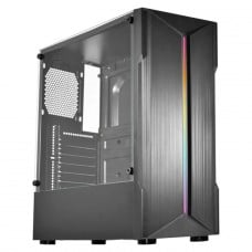 Gabinete Gamer K-MEX Demon II, RGB, Mid Tower, Lateral em Vidro, ATX, Sem Fonte, Sem Fan, Preto, CG06W5RH
