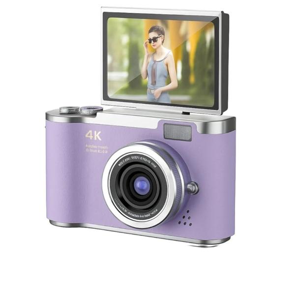 Câmera Digital 4K 48MP Melhor Custo Benefício do Mercado Cor:Lilás