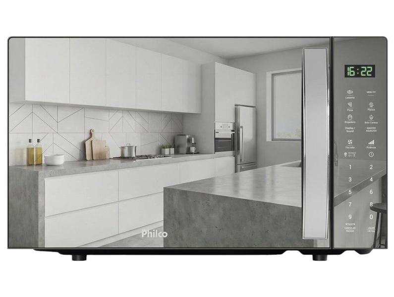 Micro-ondas Philco 28L Prata Espelhado PMO31S