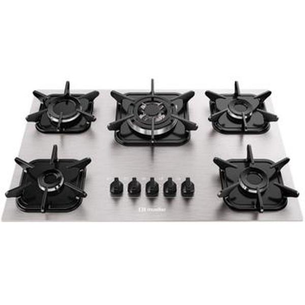Cooktop Mueller MCG5BK 5 Bocas de Alumínio com Queimador Tripla Chama - 610001479 Cooktop Mueller MCG5BK 5 Bocas de Alumínio com Queimador Tripla Chama - 610001479