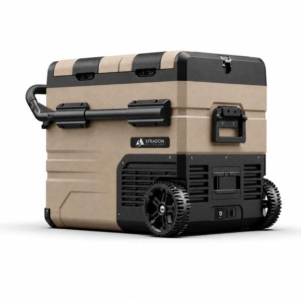 Geladeira Portátil Veicular Dual Zone com Bateria Quadrivolt para Camping Viagem Caminhão