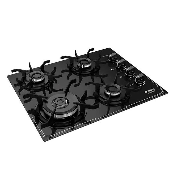 Cooktop 4 Bocas Itatiaia Itamaster Vidro Temperado Gás Tripl