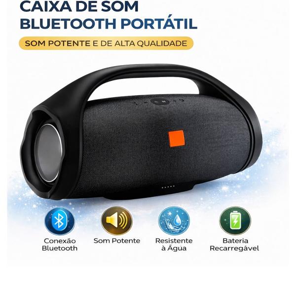 Caixa de Som Bluetooth Wireless Portátil Som Potente Para Festa