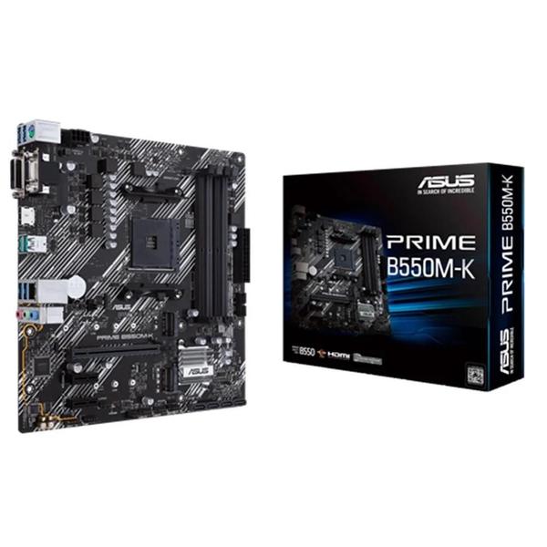 Placa Mãe Asus Prime B550MK ARG AM4 2xDDR4 Chipset AMD B550 mATX