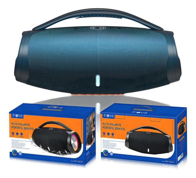 Caixa de Som Inova TWS Portátil Bluetooth 5.3 Alto-Falante Estéreo Alta