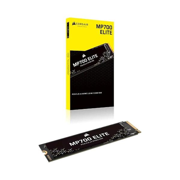 SSD M.2 2TB Corsair MP700 ELITE NVMe 2.0 PCIe 5.0 x4 Leitura até 10000MBs Gravação até 8500MBs Preto