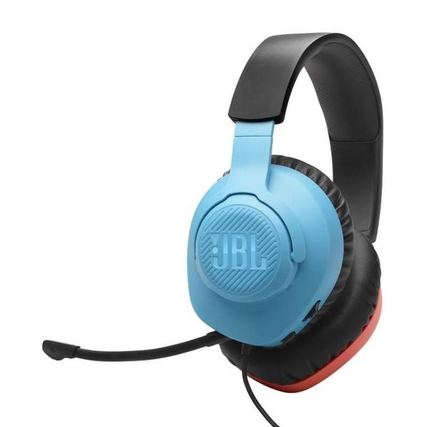 Fone de Ouvido Headset Gamer JBL Quantum 100N AzulVermelho com Microfone Removível e Som Imersivo