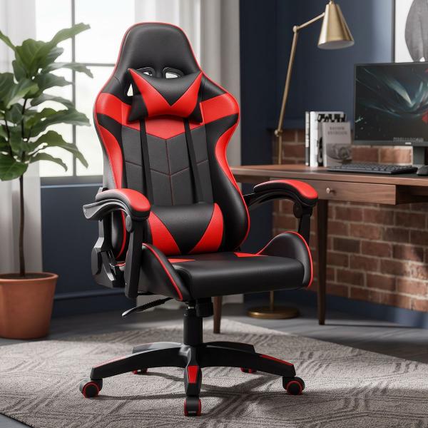 Cadeira Gamer Reclinável Conforto Ergonômica Apoio de Braço e Lombar