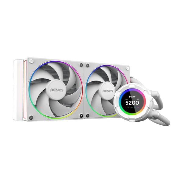 Water Cooler Pcyes Vision 240MM White Ghost Tela LCD 2,1 VS240WG PCYES