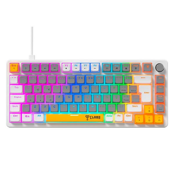 Teclado Gamer Mecânico CLANM Azimut RGB 75 Switch Red Knob Teclado Gamer Mecânico CLANM Azimut RGB 75 Switch Red Knob