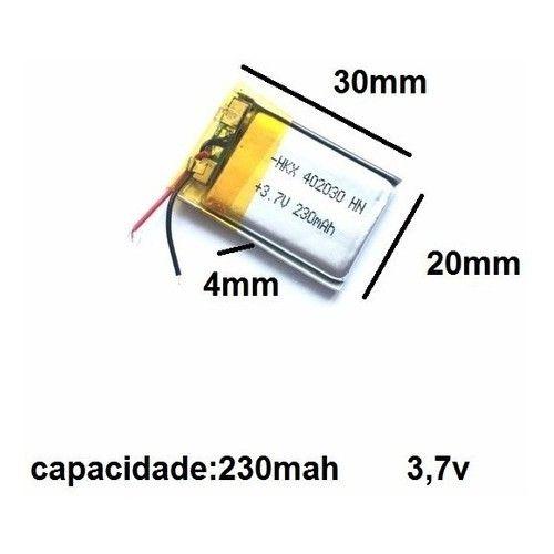 Bateria 3.7v 230 Mah 30mm X 20mm X 4mm Cr