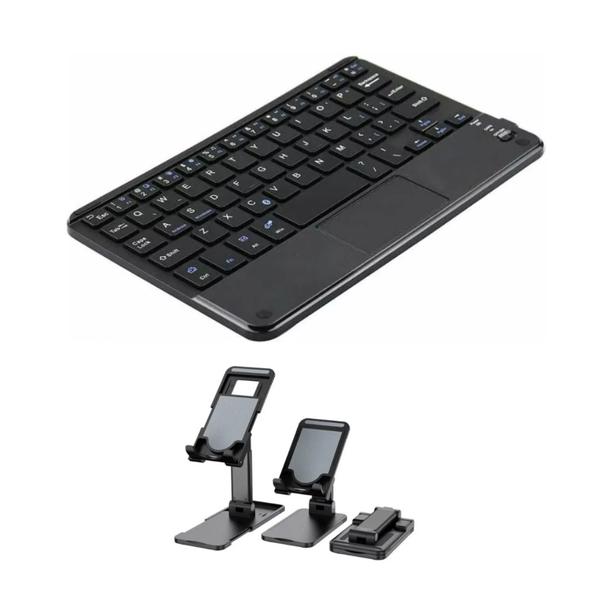 Teclado Touchpad Bluetooth + Suporte Para Tablet Philco Ptb10