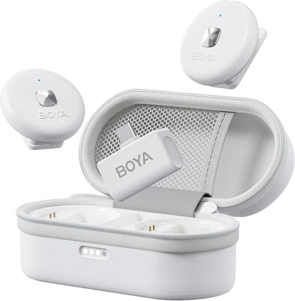 Microfone de Lapela 2.4GHz USB-C Branco