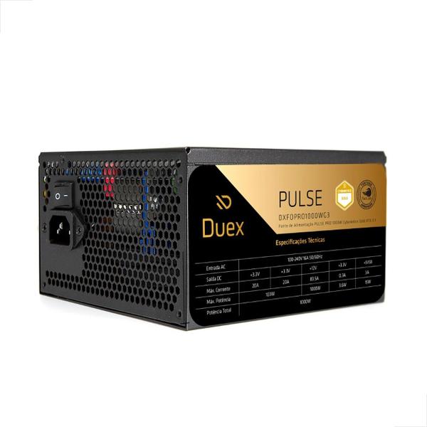 Fonte Duex Pulse Pro 1000W ATX 3.1 PCIe 5.1 Full Modular Fonte Duex Pulse Pro 1000W ATX 3.1 PCIe 5.1 Full Modular