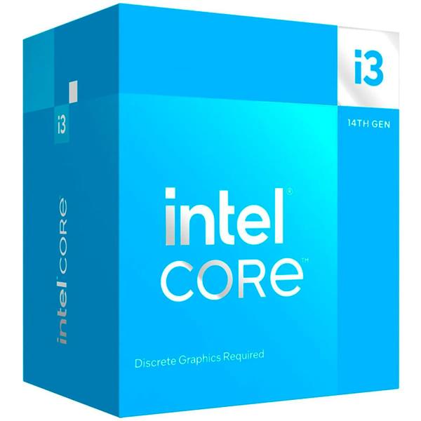 Processador Intel Core I3-14100F 3.5GHz (Turbo Boost 4.7GHz), Socket LGA1700, Cache 12MB, DDR4/DDR5 - BX8071514100F Processador Intel Core I3-14100F 3.5GHz (Turbo Boost 4.7GHz), Socket LGA1700, Cache 12MB, DDR4/DDR5 - BX8071514100F