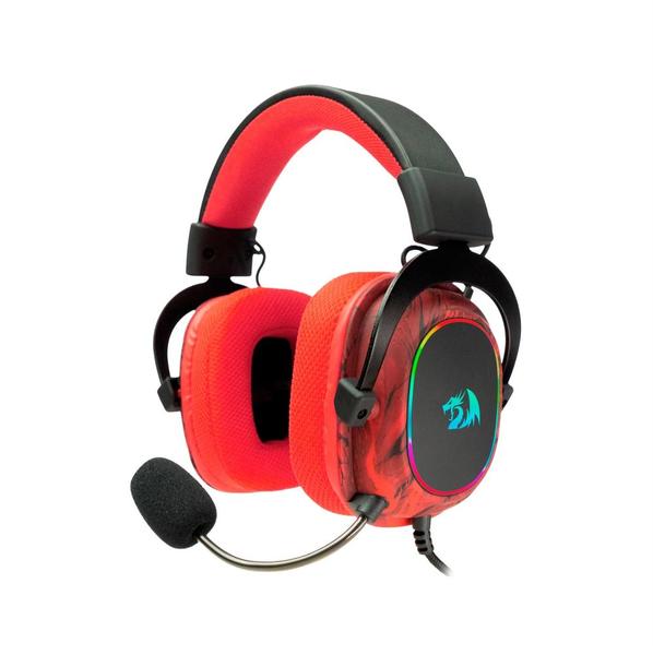 Headset gamer redragon infernal ryuji, usb, surround 7.1, driver 53mm, red - id-510rgb