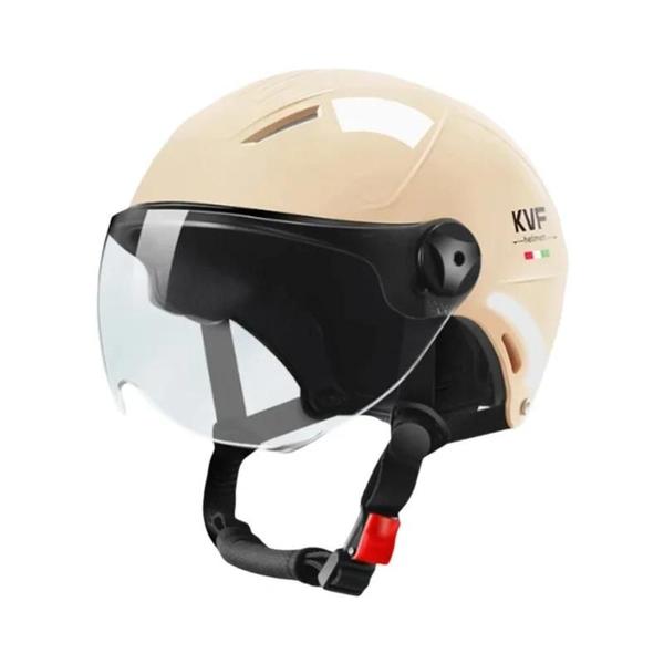 Capacete De Moto Unissex Aberto Com Óculos De Proteção Para Moto Elétrica, Carro, Scooter E