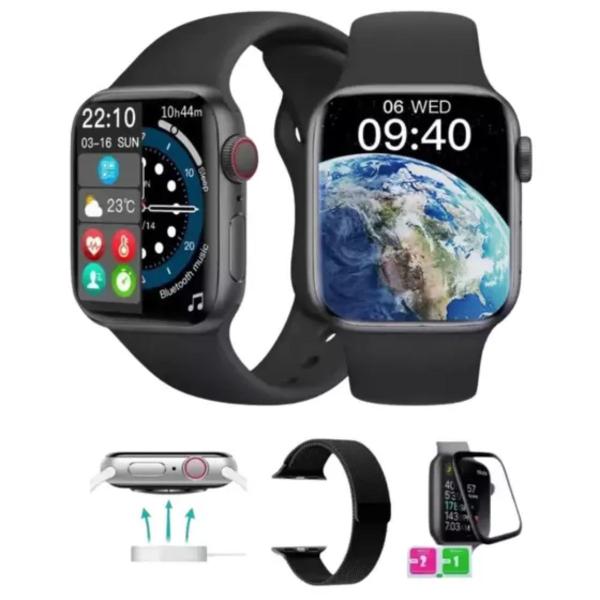 Relogio Smartwatch Inteligente W29 Pro Series 9 Nfc Gps 47mm Pulseira Metal