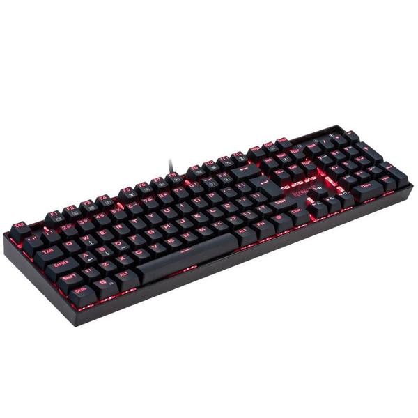 Teclado Mecânico Gamer Redragon Mitra Led Vermelho Switch Outemu Blue - Preto Teclado Mecânico Gamer Redragon Mitra Led Vermelho Switch Outemu Blue - Preto