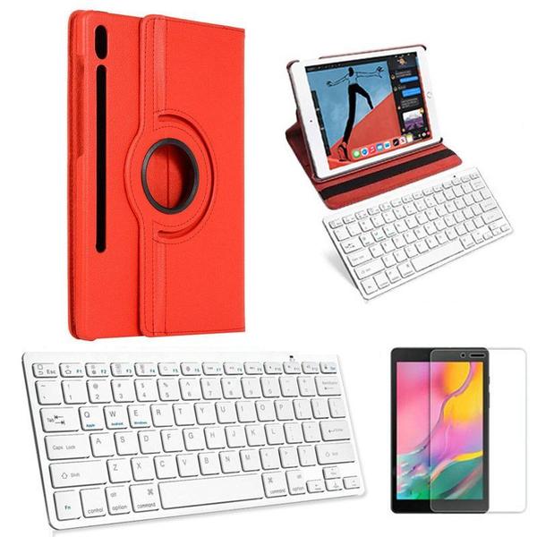 Capa/Teclado/Pel para Galaxy Tab S7 FE T735 10,4" Vermelho