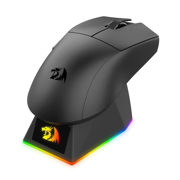 Mouse Gamer Redragon K1NG Ultra M999, Sem Fio, 45000 DPI, 55g, Base Magnética RGB, Preto Mouse Gamer Redragon K1NG Ultra M999, Sem Fio, 45000 DPI, 55g, Base Magnética RGB, Preto