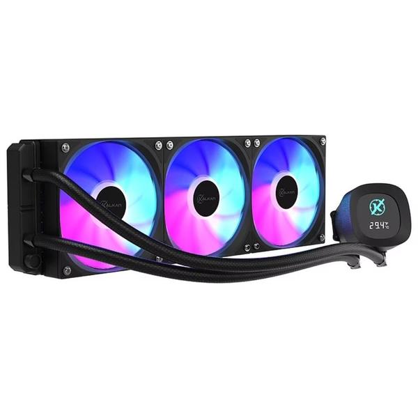 Water Cooler Kalkan Aura Digital Argb 360Mm Display Lcd Intel-Amd Preto Klk00101