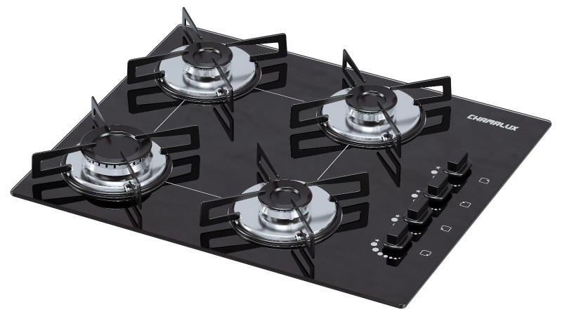 Cooktop 4 bocas Chamalux ultra chama Bivolt Preto/ GN