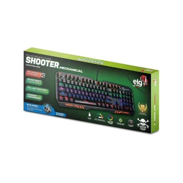 Teclado Gamer Mecânico Shooter LED 7 Cores ELG - Alta Performance Teclado Gamer Mecânico Shooter LED 7 Cores ELG - Alta Performance