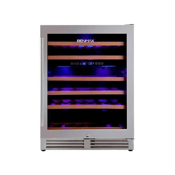 Adega benmax compressor dual zone 51 garrafas 127v inox bac51