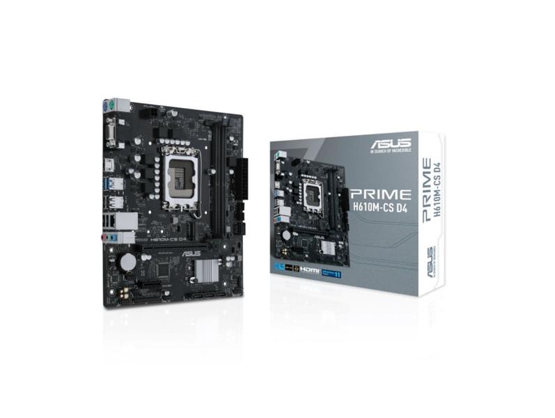 Placa mãe Asus Prime H610M-CS D4, Chipset H610, Intel LGA 1700, MATX, DDR4