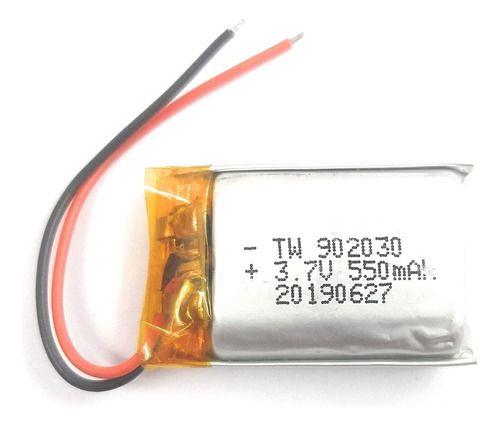 Bateria 3,7v 550mah 9mm X 20mm X 30mm 902030 2 Fios