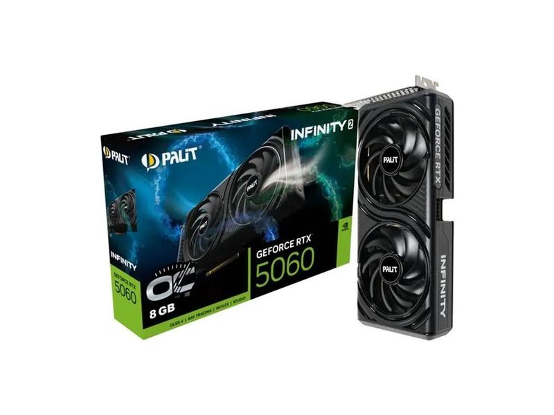 Placa de Video Palit Geforce RTX 5060 INFINITY 2 OC 8GB GDDR7 128 BITS - NE75060V19P1-GB2063L