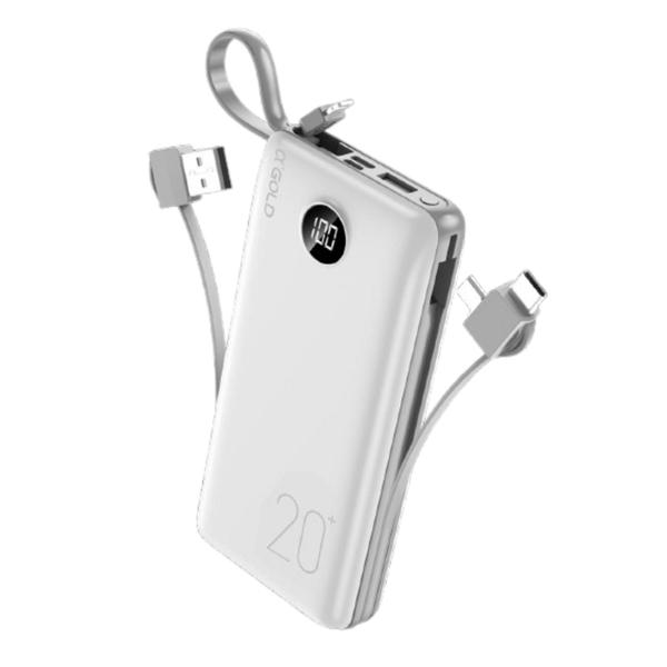 Carregador Portátil Universal Display Bateria Turbo 20000mah Power Bank BTE-02 Carga Rápida
