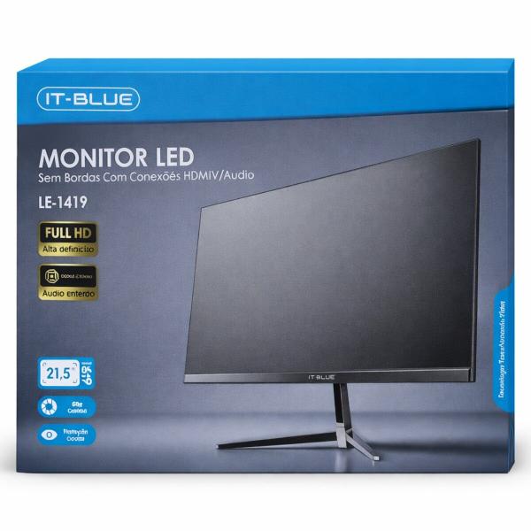 Monitor Gamer 21,5 Pol Full HD Com Design Moderno