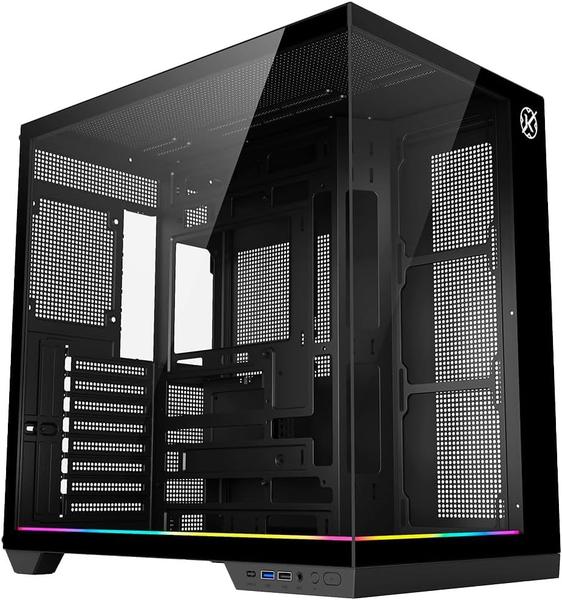 Gabinete Gamer Kalkan Skye Mid Tower ATX Rgb Sem Fonte Sem Fan Preto