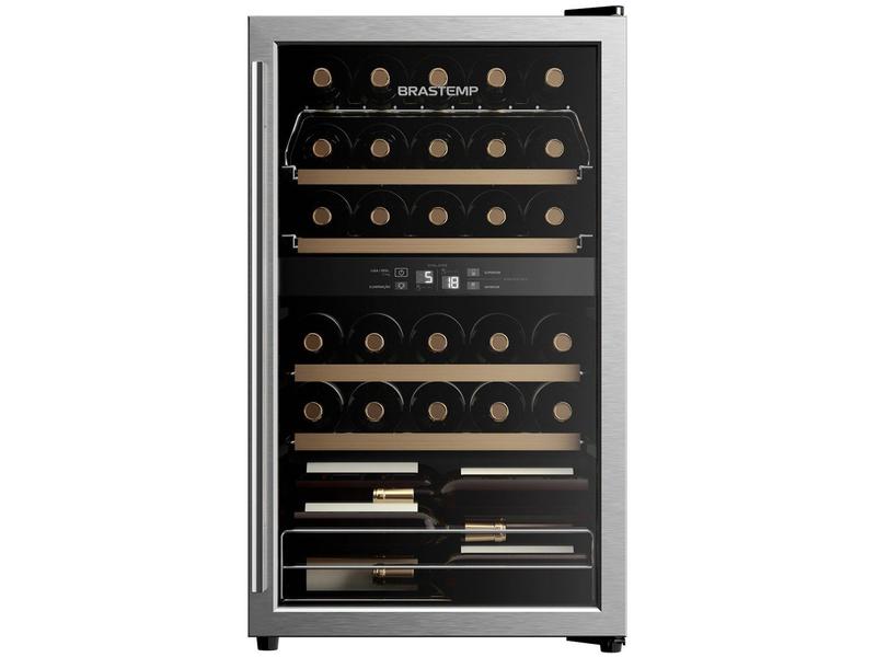 Adega Brastemp 33 Garrafas Dual Zone Inox BZB33BEANA