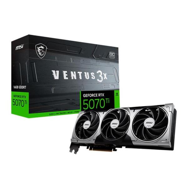 Placa de Vídeo MSI GeForce RTX 5070 Ti Ventus 3X OC 16GB GDDR7 DLSS4
