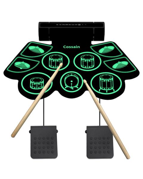 Kit de Bateria Eletrônica Portátil Cossain 9 Pads